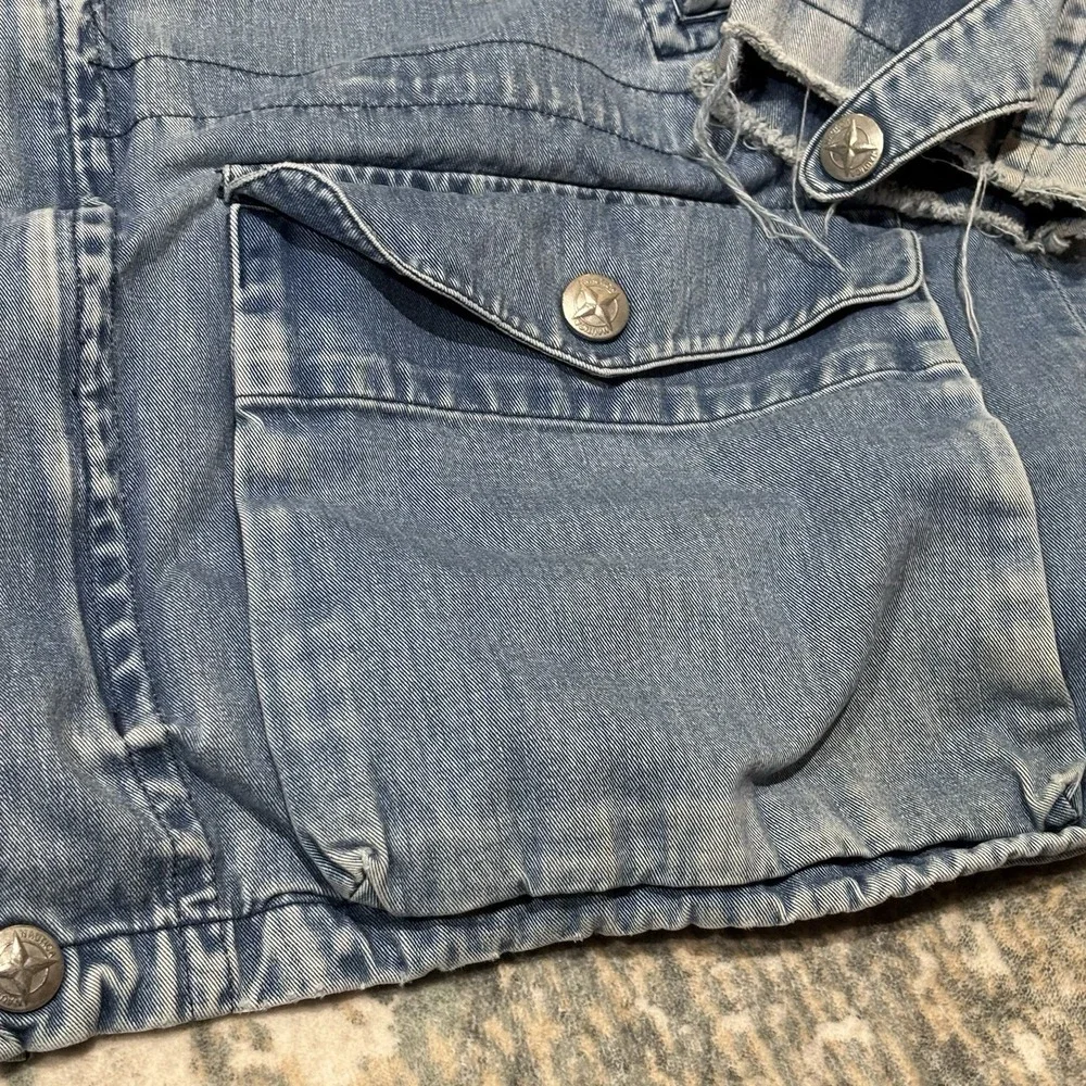 VTG Nautica Denim Barn Chore Jacket Mens large Plaid Lined Cotton Zip Up Coat - Picture 3 of 11